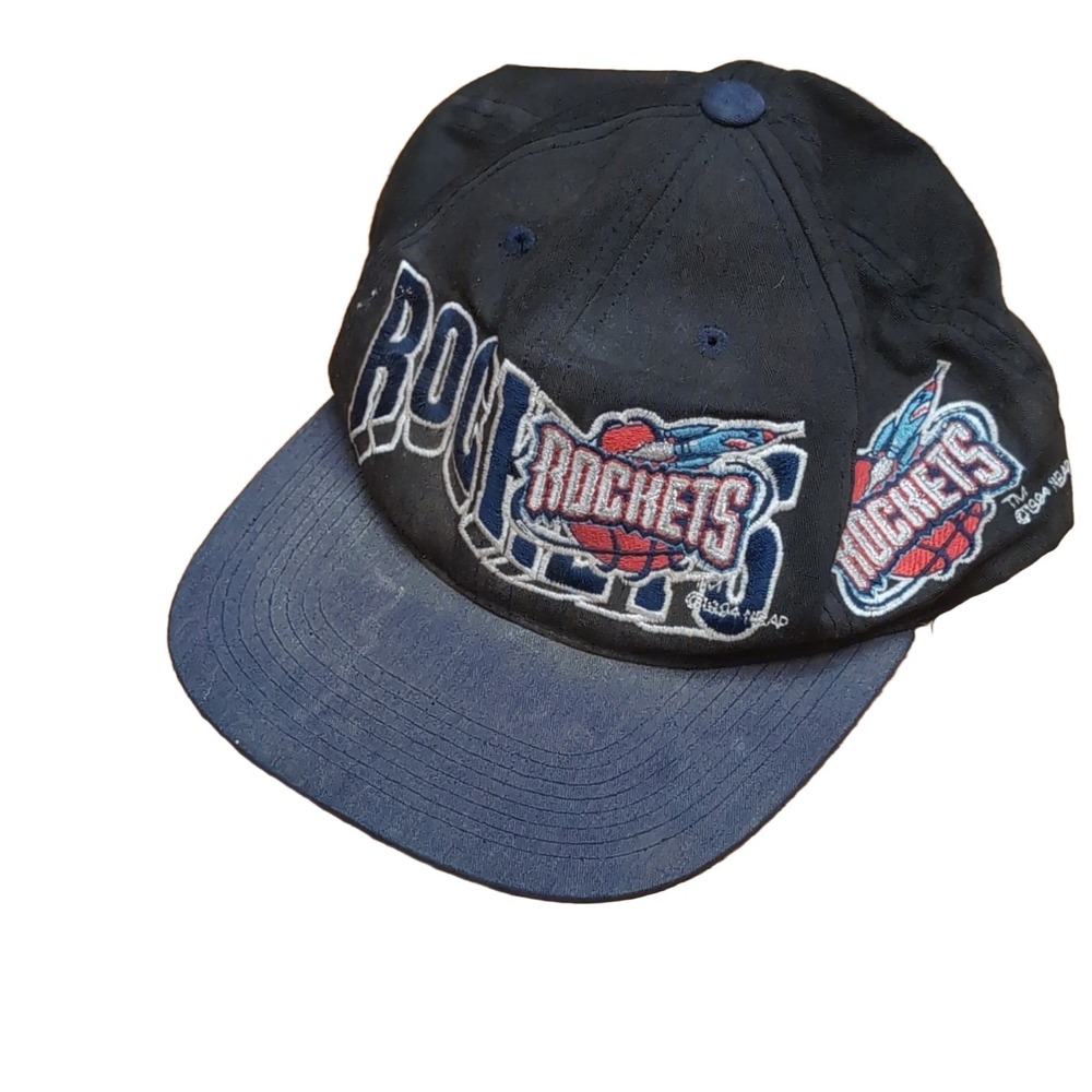 Vintage Houston Rockets Blockhead‎ Snapback Hat Big Logo 1994 NBA Basketball